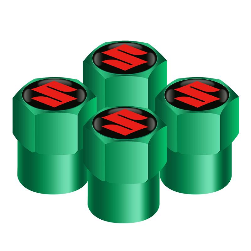 Car Styling 4Pcs Metal Wheel Tire Valve Caps Stem Case For Suzuki Grand Vitara Sx4 Swift Alto Jimny