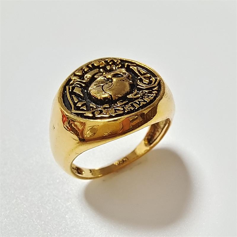 Via Mori Memento Totenkopfring Kreuz Überzogener Kreativer Ring