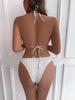 2025 European & American Backless Three-Piece Tie-Up Swimsuit