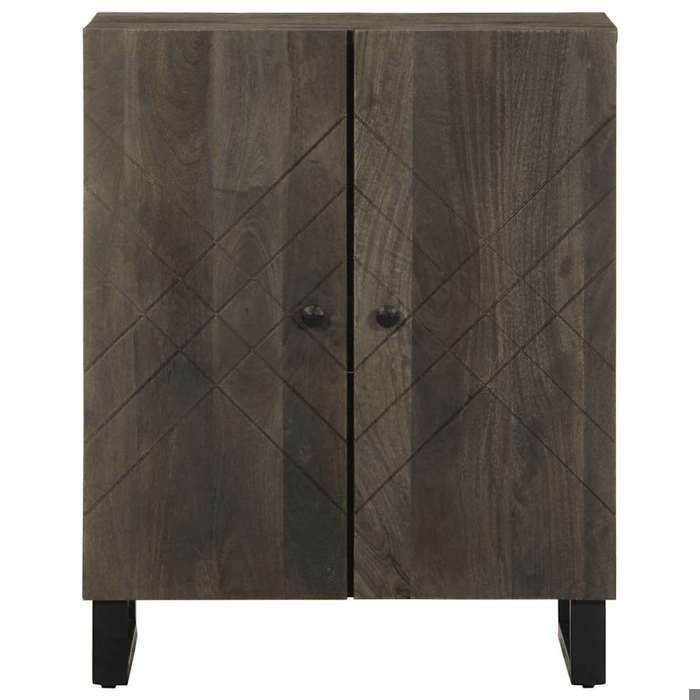 VidaXL Black Buffet 60x33x75 Cm Solid Mango Wood, Storage Cabinet, Kitchen Storage Furniture, Furniture of 4017686