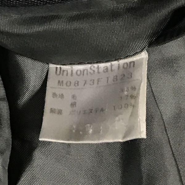 UNION STATION Silk Blend Suit Set Up Jacket & Pants/Men's Size M/Gray/Side Vents(USED)