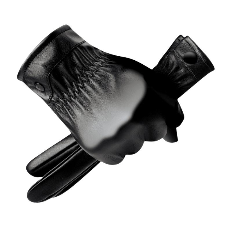 

Unisex Winter Touchscreen Leather Gloves: Velvet-Lined, Cold-Proof, Waterproof for Outdoor, Motorcycle, and Electric Vehicle Use One Size