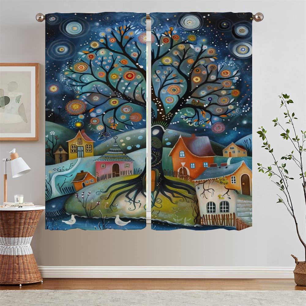 

Lisa Graa Jensen Кухонные шторы для гостиной 2 элегантных предмета Тканевые подхваты для штор Щупальца Оконные жалюзи Затемнение W50xH70cmx2pcs-CL