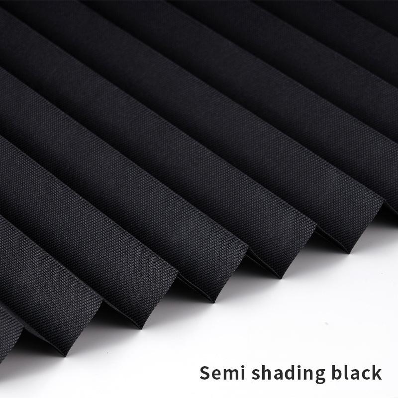 Self‑Adhesive Pleated Window Curtain,No Drill Blackout Privacy Shade for Bedroom Home