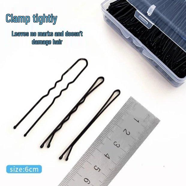 

20 Black Bobby Pins for Women – Simple Hair Side Clips for Bangs and Waves U-shaped 50pcs