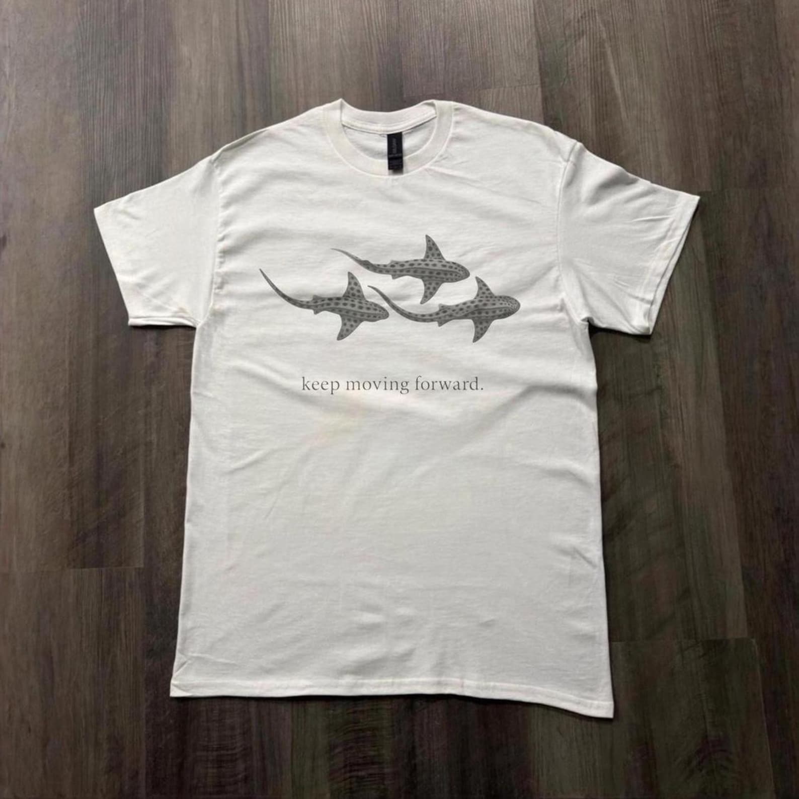 Shark Shirt, Whale Shark Tee, Keep Moving Forward Shirt, Minimalist Ocean Shirt, Motivational Graphic Tee, Aesthetic Unisex Tee, Beach Gift, 3XL