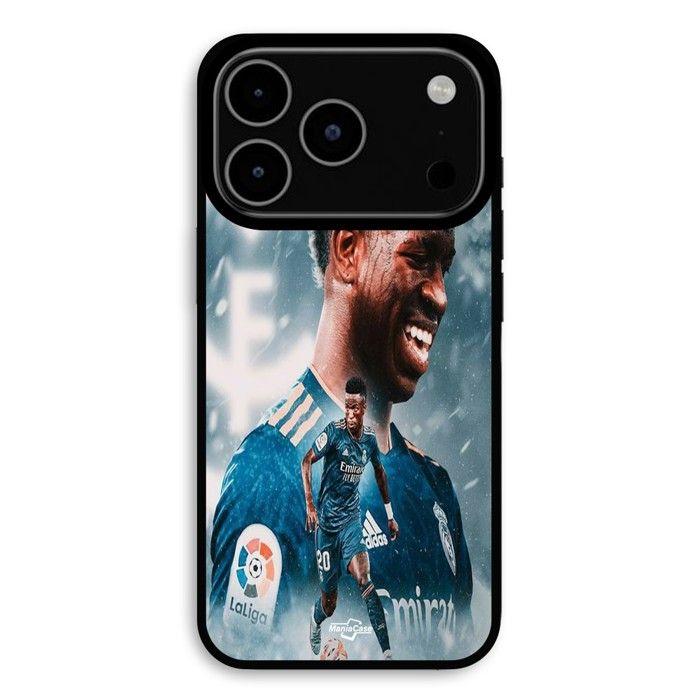Hülle Für iPhone 18 Pro Max Vinicius JR Real Madrid Blau Wallpaper Maniacase schwarz