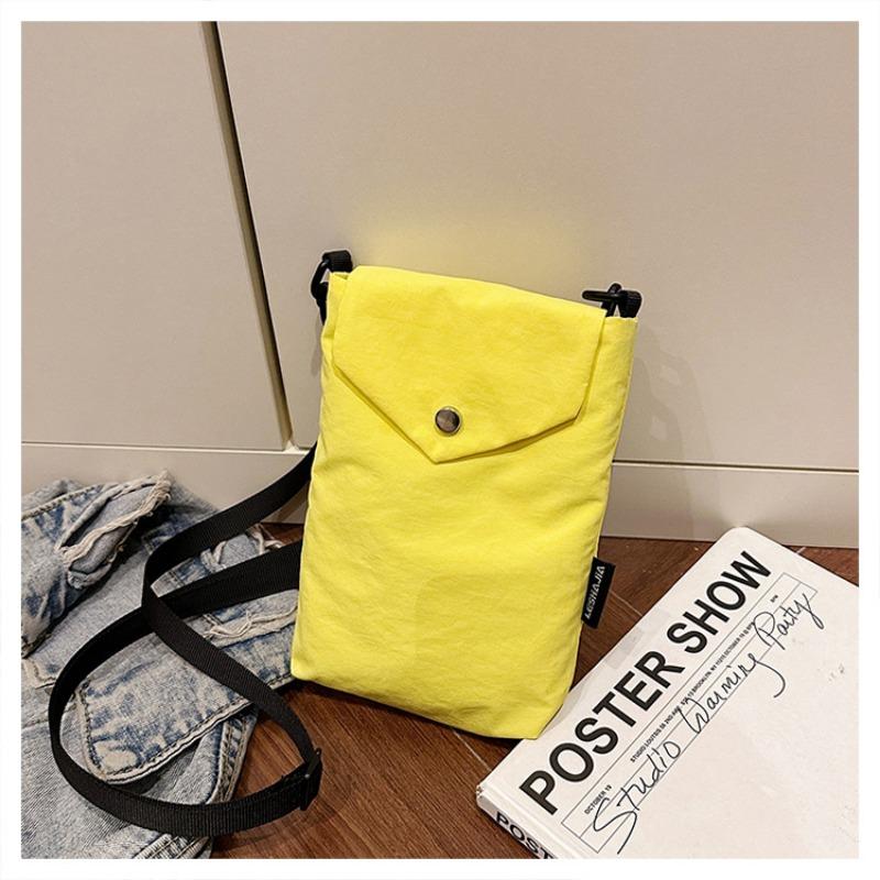 Literary small fresh and light nylon cloth messenger mobile phone bag women's casual versatile mini cute small square bag