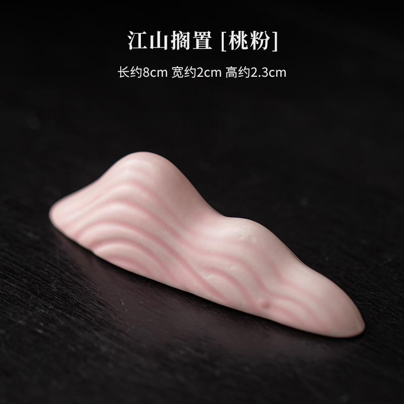 Cyan Azure Glaze Stone Rockery Pen Holder Teapot Cover Holder Traditional Cover Frame Lid Bracket Zisha Pot Lid Shelf Tableware