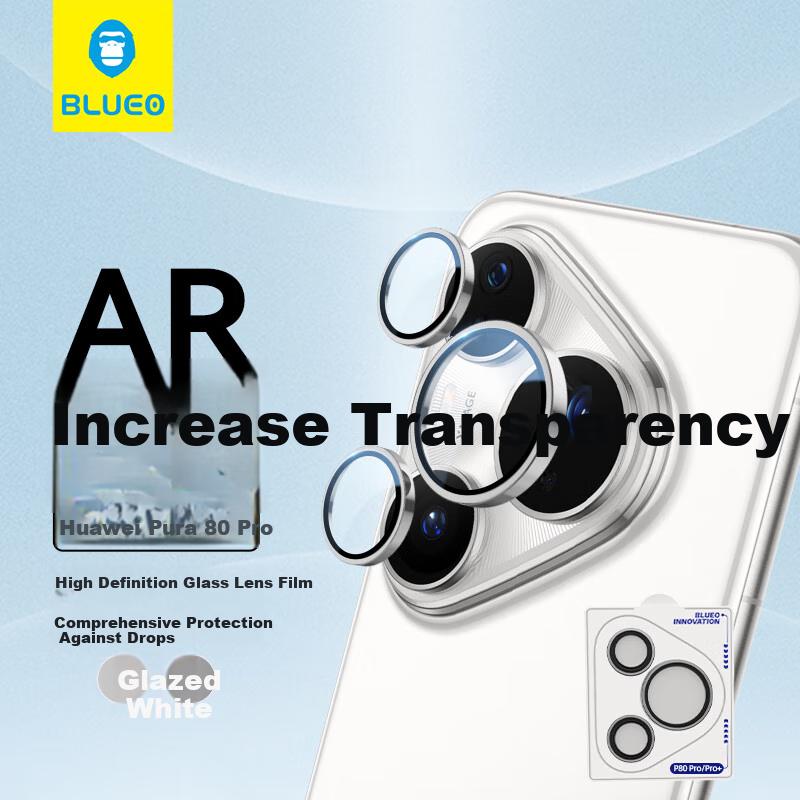 Lens Protector for Huawei Pura80Pro/Pro+, ReCamera Film for Pura80Pro/Pro+, High-Definition Anti-Drop Wear-Resistant, Porcelain White