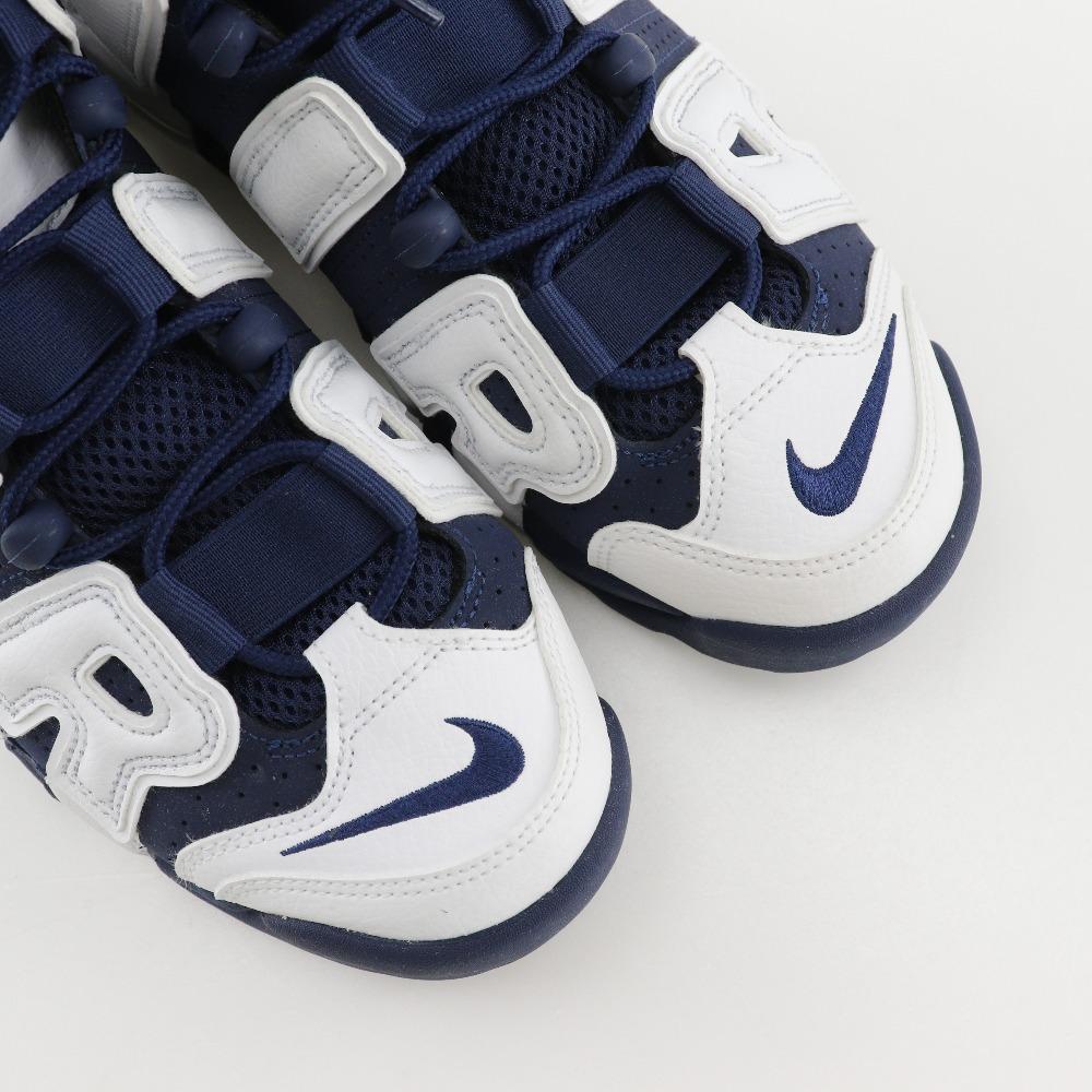 Nike Air More Uptempo Olympics Sneakers 414962-104 AIR MORE UPTEMPO OLYMPIC White / Navy Leather Mens Used
