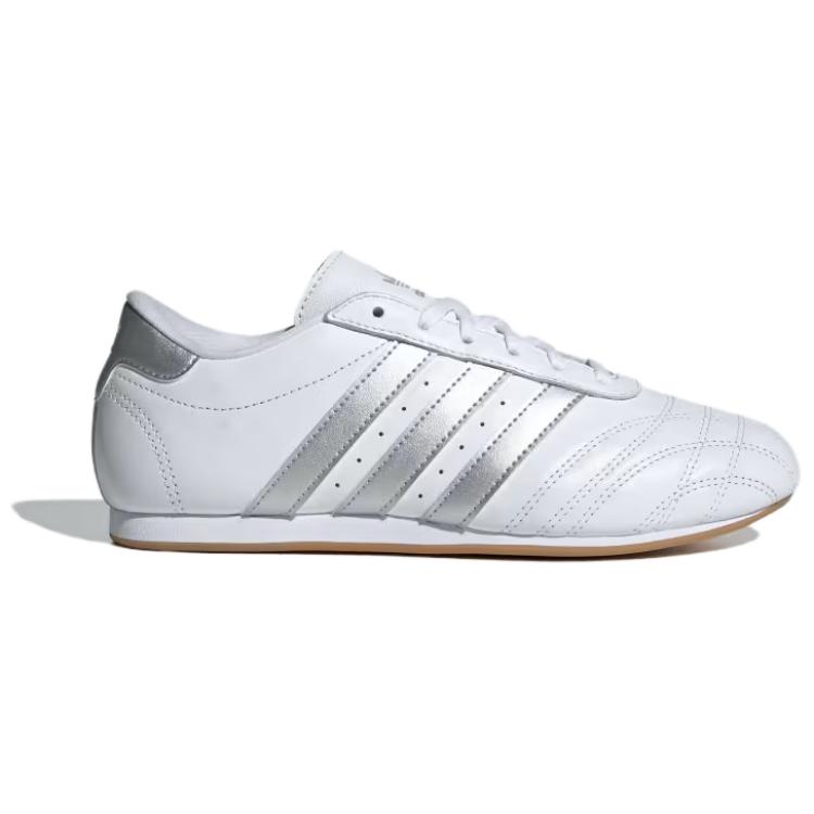 adidas Taekwondo Schnürschuhe Weiß Silber Metallic Gummi Damen Sneaker Wolkenweiß JS1192