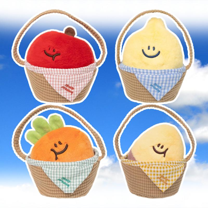 Adorable Second Morning Plush Fruit Basket Doll 5 Inch Soft Apple Lemon Toy Gift