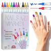 12 Colors Nail Art Pens Set Stylo Nail Art Graffiti Pen For Diy Nails Arts
