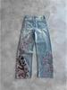2025 A/W High-Waisted Retro Floral Embroidered Harem Jeans