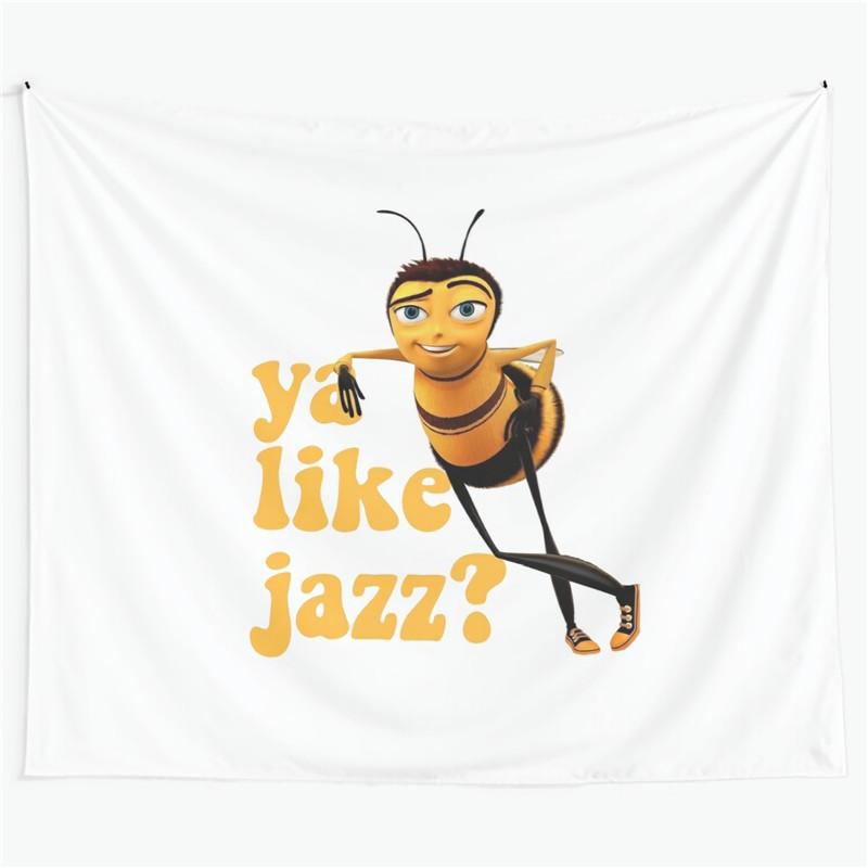

Aertemisi You Like Jazz Bee Movie Funny Meme Tapestry Wall Hanging Art for Bedroom Living Room Decor Party Backdrop 74x94cm(29x37in)