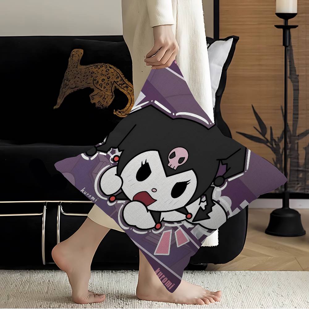 Cute Cartoon K-Kuromi Pillow Anime Pillow Sofa Bed Head Pillow Cover Cushion Cover 45x45 cm Fashion