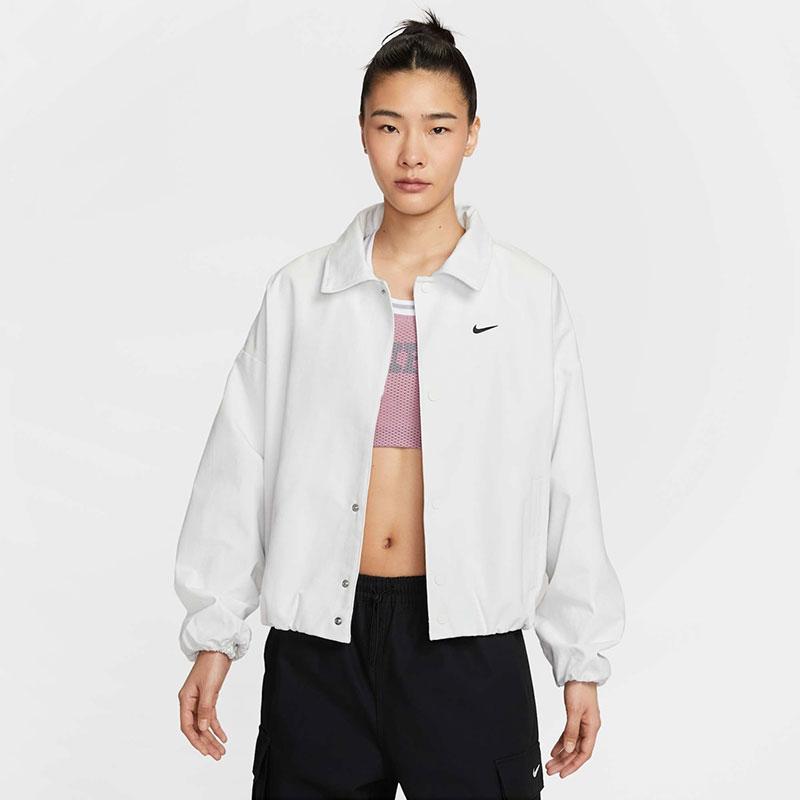 Nike White Casual Breathable Hooded Jacket Women Jackets HV1969-121