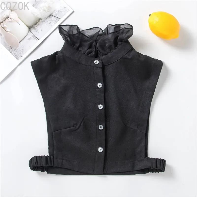 Girls Bowknots Lapel Shirt Detachable Collar Autumn Sweater Blouse Women Fake Collar Girls Removable Shirt Neck False Collar