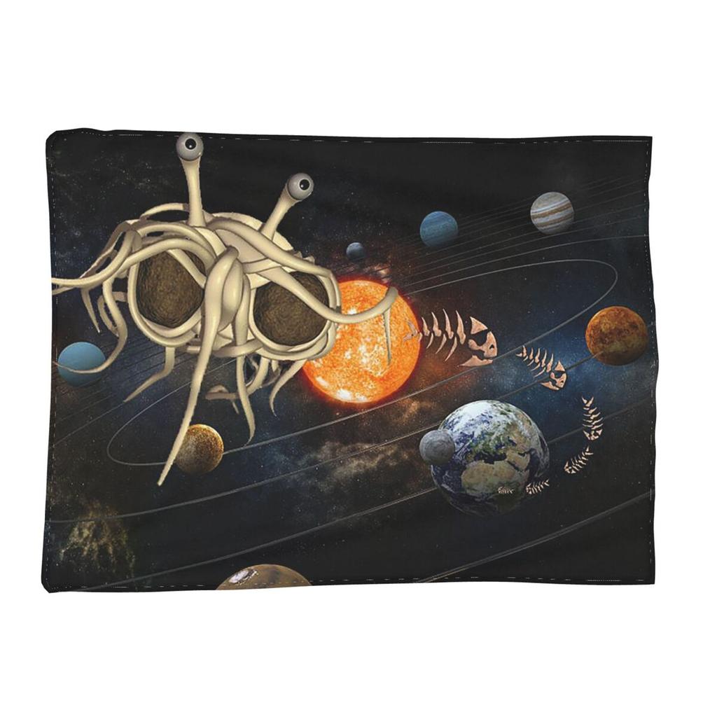 The Flying Spaghetti Monster Flying Spaghetti Monsterism FSM Blankets Flannel Throw Blanket Plush for Living room Travel Couch