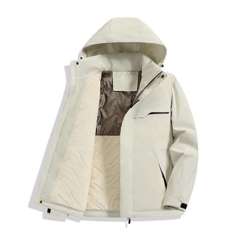 Graphene inner thickened cotton-padded clothes are cold-proof and warm in winter, windproof and waterproof outdoor mountaineering suits, couple coats.