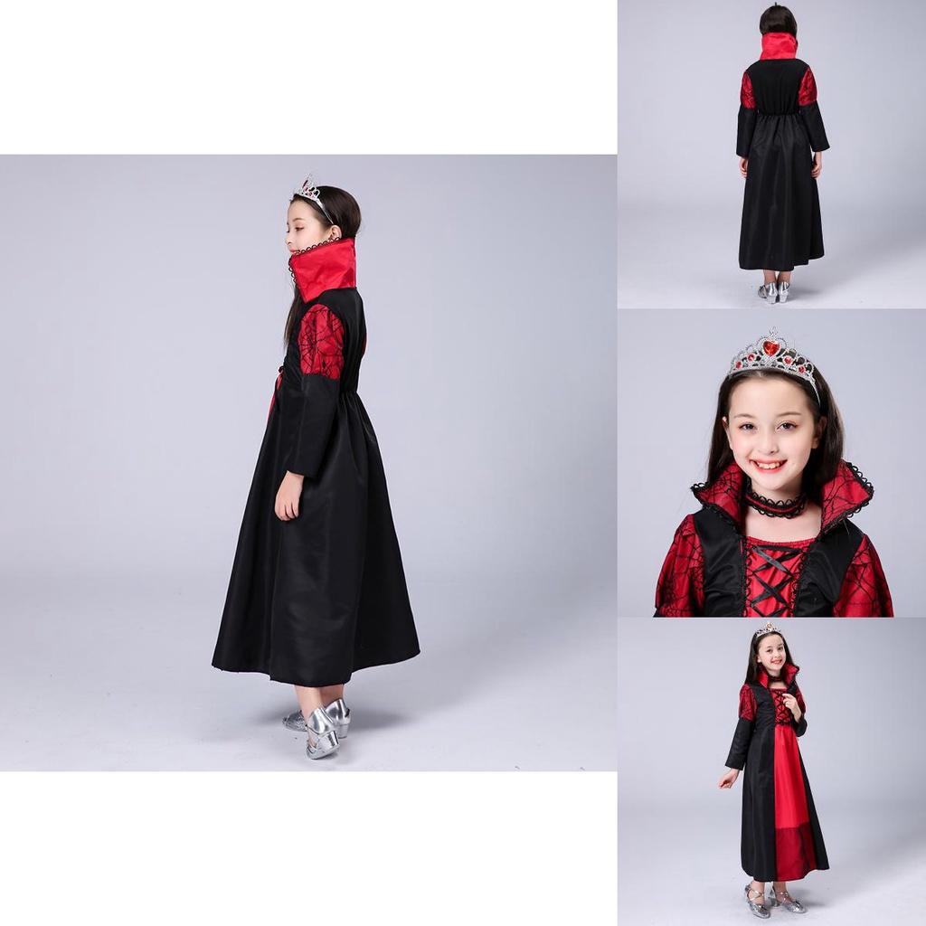 Magical Long Sleeve Queen Costume For Kids Halloween Sorceress Cosplay