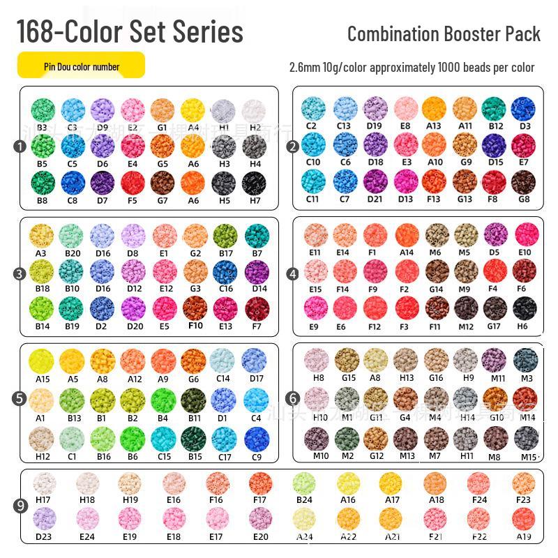 Small Bead Refill Pack: Fusion 2.6mm High Quality Beads, COCO House, 221 Colors Full Set.