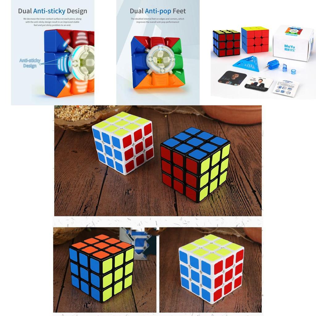 Professional 3x3 Magnetic Cube For Competitions In Magnetic Rainbow And Black