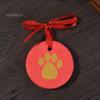 Pet Paw Print Christmas Ornament Kit 2 Pcs Dog/Cat DIY Hanging Souvenir with Customization Tools And Display Stand Clay Pawprint Keepsake Lover