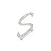 Alloy Letter Brooch with Embedded Crystals Elegant Alphabet Pin Suitable for Formal and Casual Wear Stylish Metal Letter Accessory
