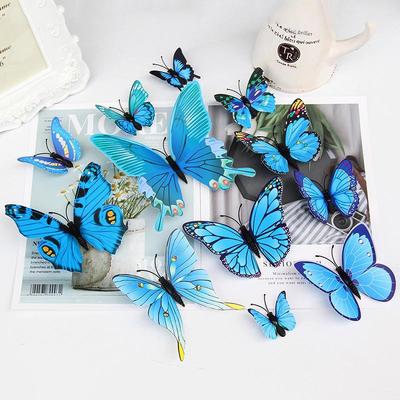 Set of 12 3D Butterfly Wall Stickers - Creative Home Decor for Children's Room