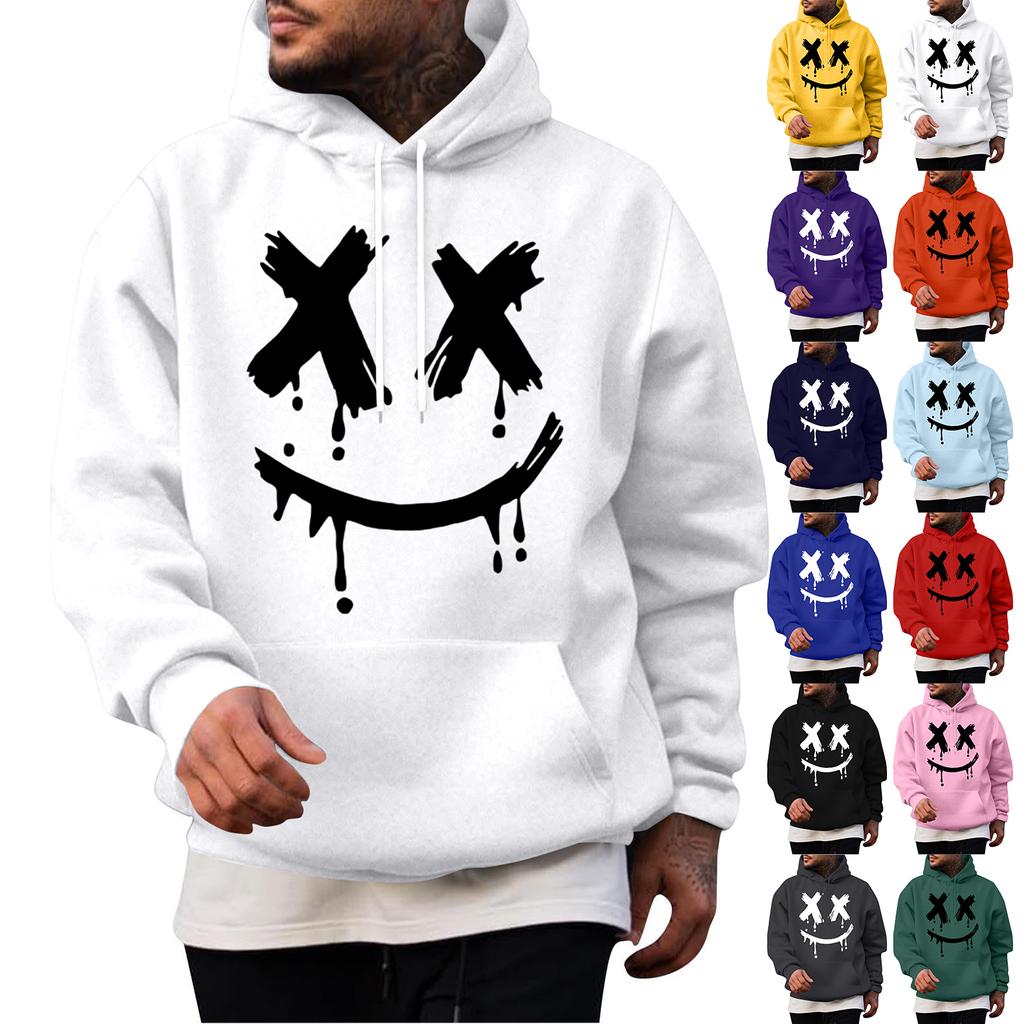 Men's Casual Hoodie Fashion  Sweatshirt With Hood Leisure Tops Teenager Streetwear Fashion Long Sleeve Shirt Warm
