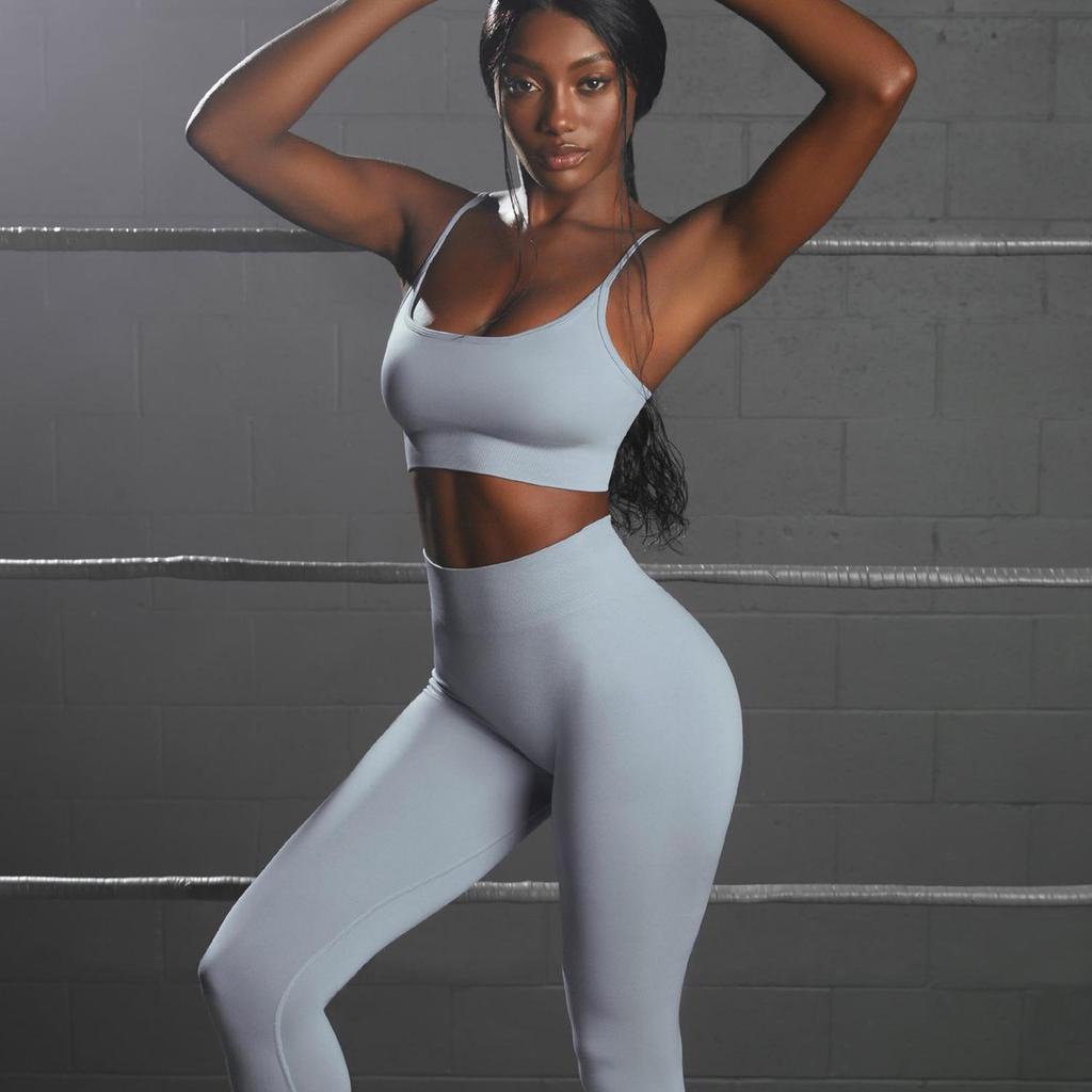 2022 Women's European & American Yoga Set: Sexy Camisole Bra & Fitness Pants