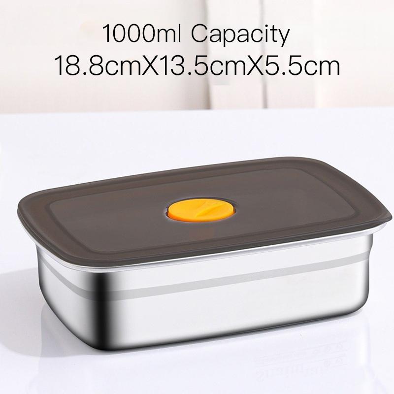 Stainless Steel Food Storage Stackable Meal Prep Boxes for Kitchen Fridge Lunch Ideal for Meal Prep Travel Kitchen Storage