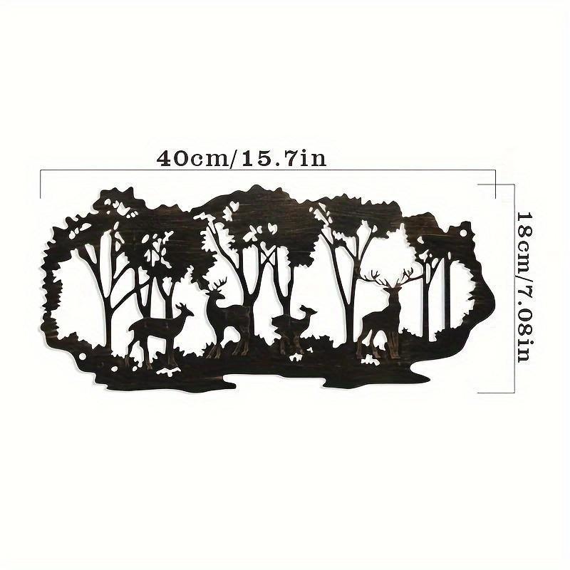 Iron Wall Sculpture Deer Art Metal Home Garden Decor