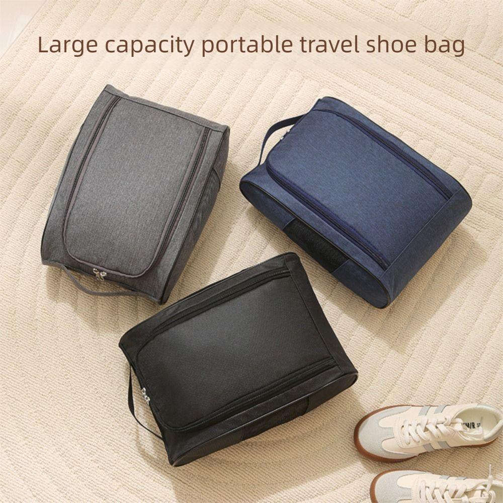 Shoes Organizer Hand-Held Football Boot Bag Lightweight Breathable Golf Shoe Handbag Zipper Dustproof Sports Shoe Bag Men/Women