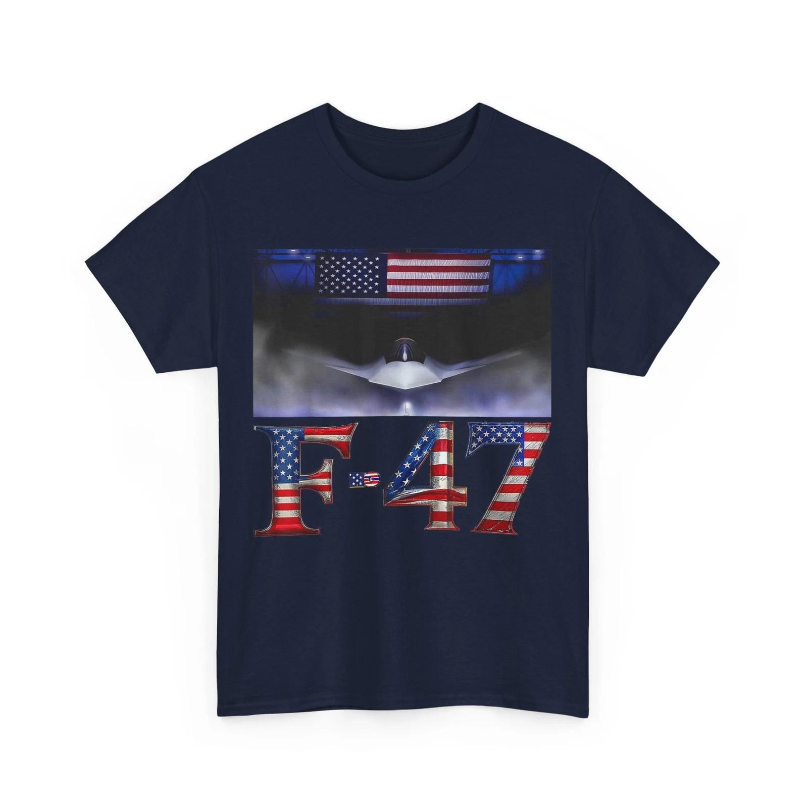 

F47 USA American Flag T shirt, F-47 Jet Fighter Aircraft T shirt S