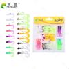 HENGJIA Soft Plastic Jig Head With Curly Tail Lure Set 17pcs Fishing Bait Bass Pike Walleye