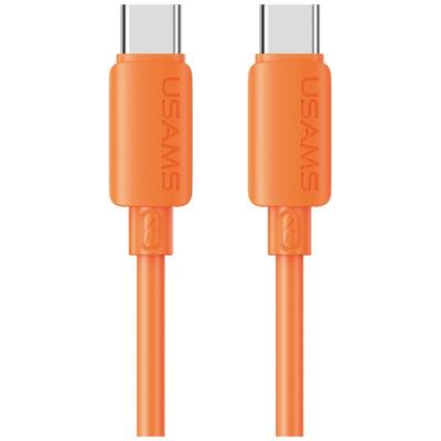 USAMS U98 30W 3A Silicone Fast Charging USB-C To Lightning Cable Orange