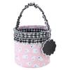 Reusable Holiday Pouch Halloween Pumpkin Ghost Treat Tote, Cute Lace Handle Candy Basket for Festival Bucket Kids, Spooky Gift Bag Trick or