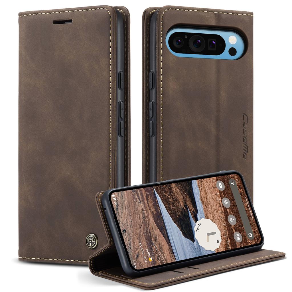 For Google Pixel 10 Pro XL Wallet Case CASEME 013 Series PU Leather Phone Cover Stand
