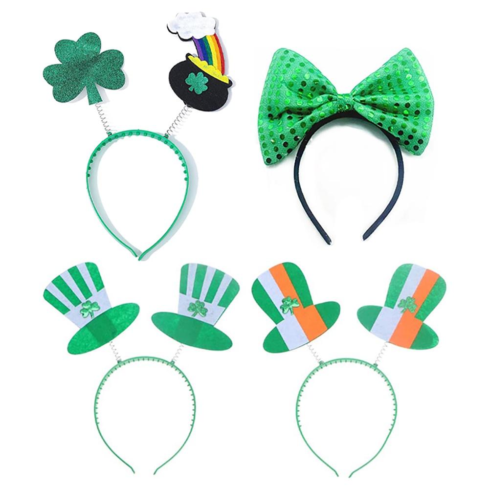 Patricks St Day Green Clover Hair Band Elf Hat Clothing Accessories Department