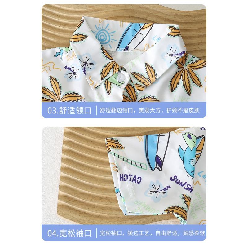 Kids Casual Short Sleeve Shirt For Boys And Girls Children Summer Daily Top