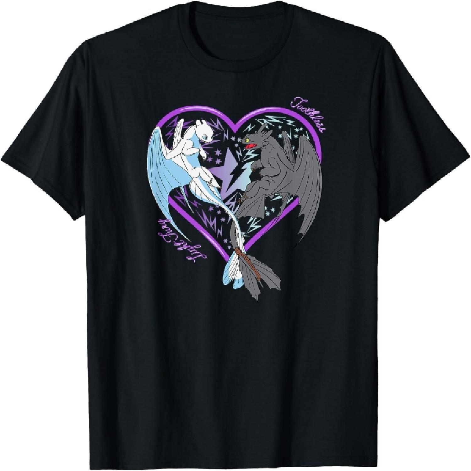 How to Train Your Dragon 3 Night Light T-Shirt S