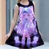 Sleeveless Round Neck Vest Dress Dress Dresses Yangqi Cute Anime 3D Digital Printing Pattern Princess Dresses