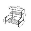 Black Coffee Syrup Rack Metal Kitchen Storage Shelves  for Cabinet Cafe Countertop