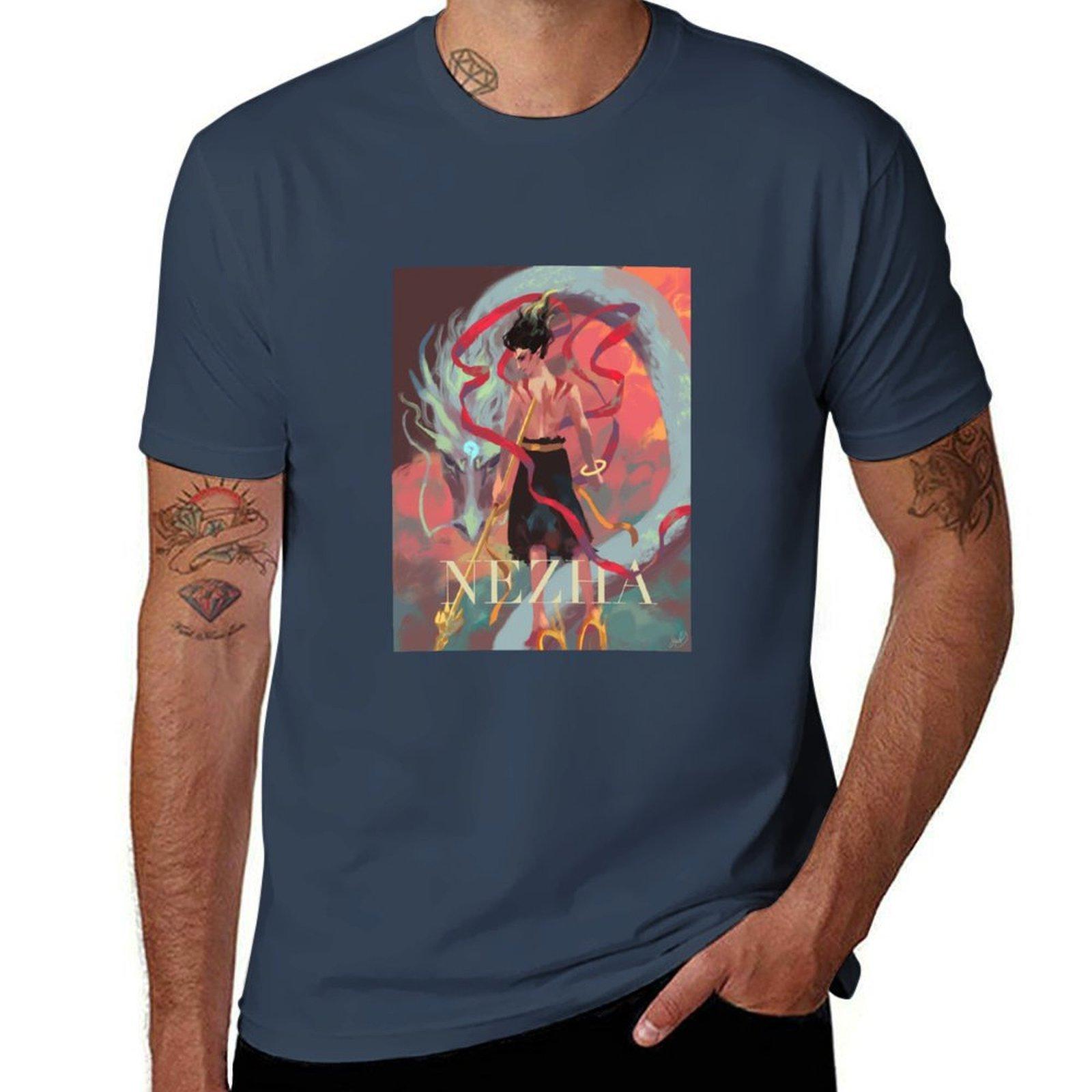 Nezha Tshirt Casual Street Style Short Sleeve Tee S