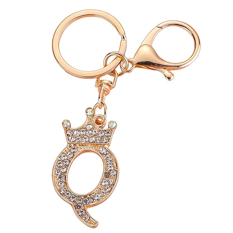 

[Moerstar] bag charm initial charm key ring accessories ladies English keepsake key chain initial Sparkling men s Fashionable Elaboration