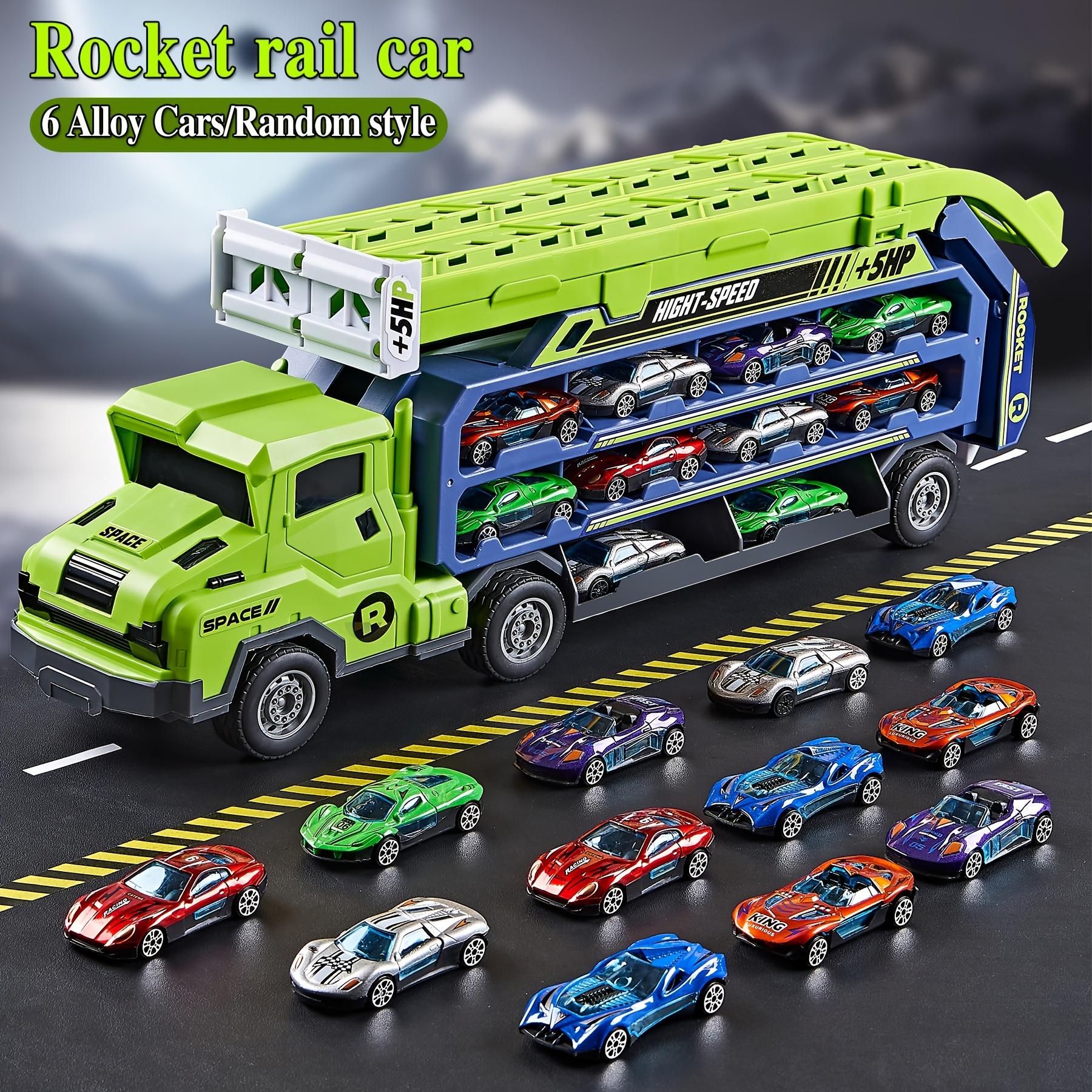 

3D Rail Car Over the Track High Impact Flying Car Transformed Inertial Car Puzzle Power Car Toy Set Alloy Car Toy Set зелений