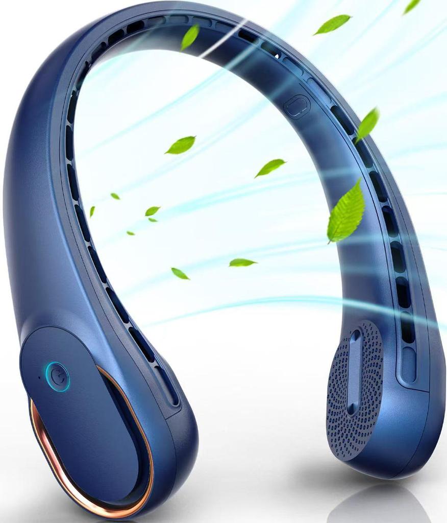 USB Rechargeable Portable Neck Fan for Outdoor and Office Use